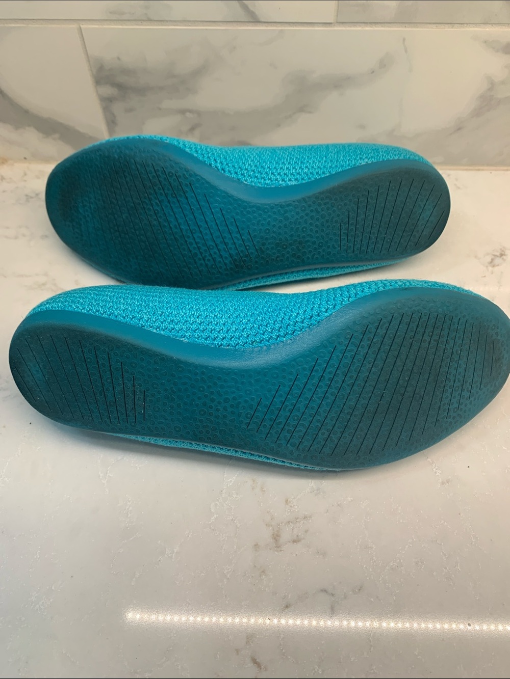 Allbirds Tree Breezers Knit Turquoise Ballet Shoes Size 7.5 - Picture 8 of 8